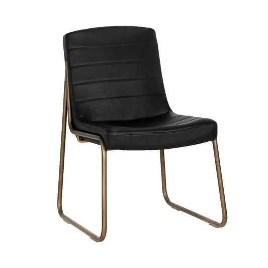 Anton Leather Armless Dining Chair - LOOMLAN - SUNPAN - Dining Chairs
