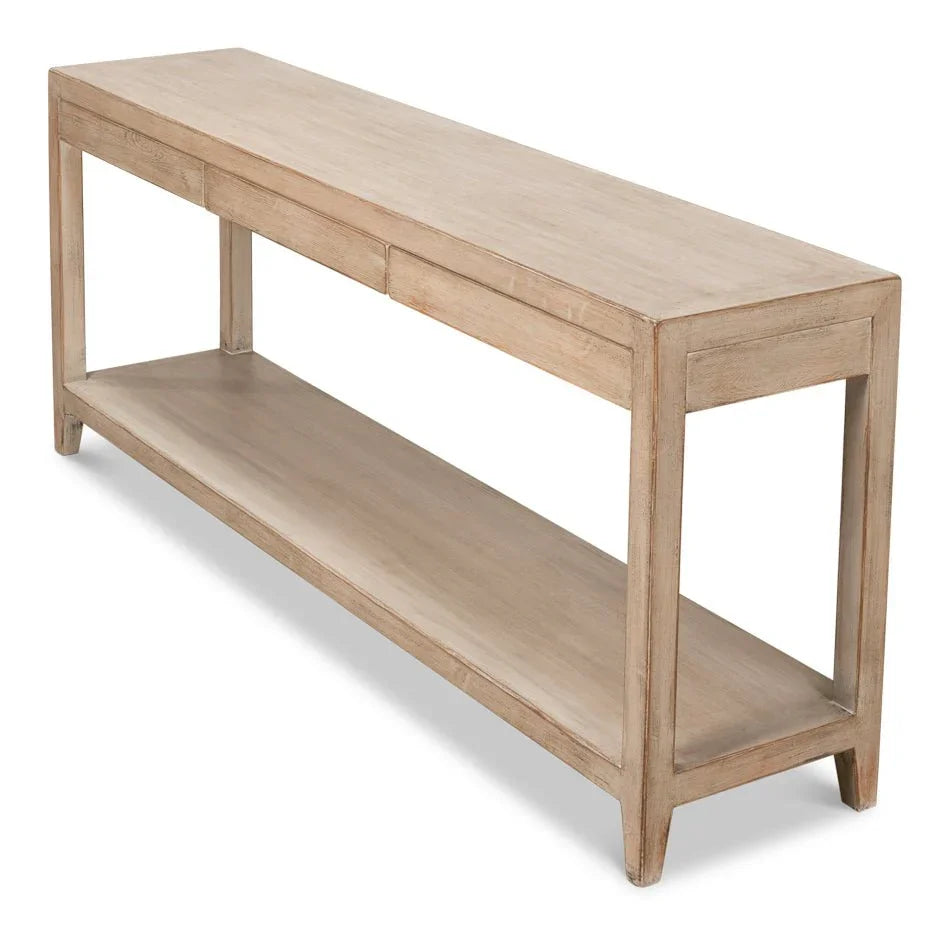 Anton Wooden Rectangular Console Table - LOOMLAN - Sarreid - Console Tables