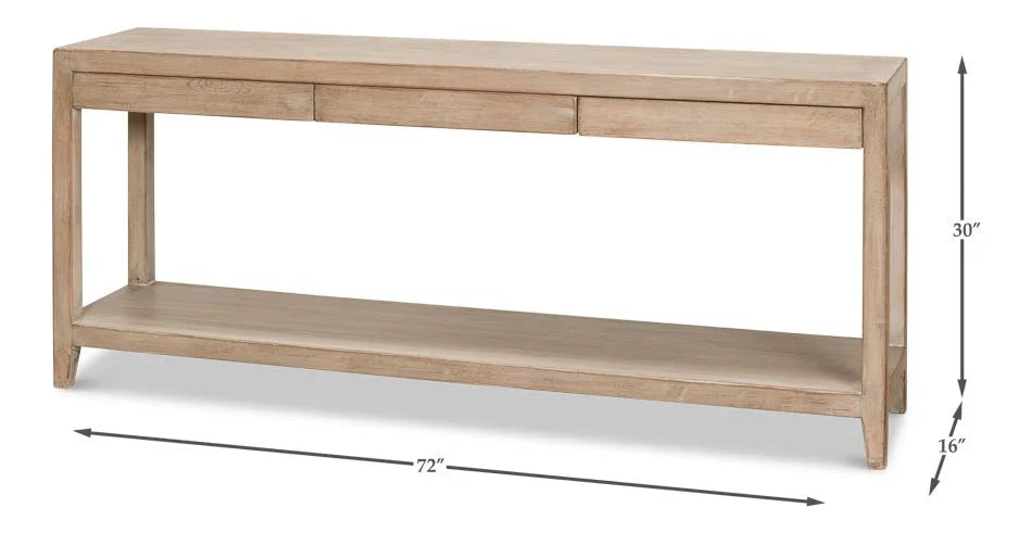 Anton Wooden Rectangular Console Table - LOOMLAN - Sarreid - Console Tables