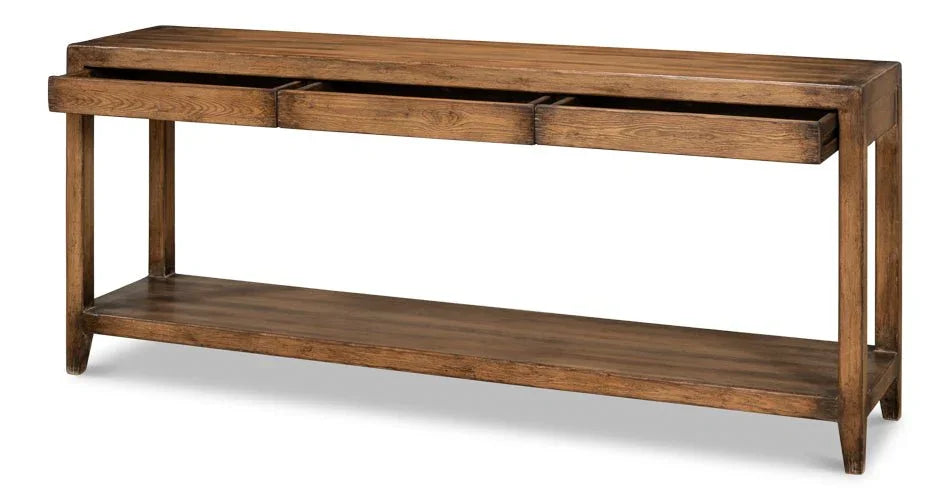 Anton Wooden Rectangular Console Table - LOOMLAN - Sarreid - Console Tables