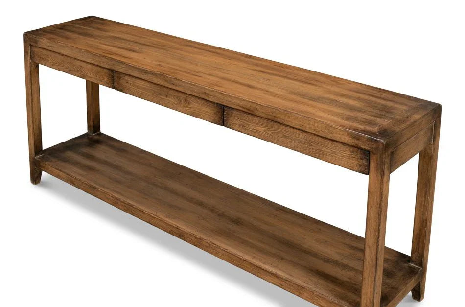 Anton Wooden Rectangular Console Table - LOOMLAN - Sarreid - Console Tables