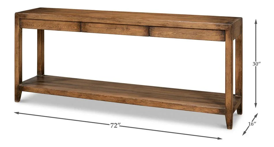 Anton Wooden Rectangular Console Table - LOOMLAN - Sarreid - Console Tables