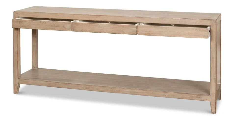 Anton Wooden Rectangular Console Table - LOOMLAN - Sarreid - Console Tables