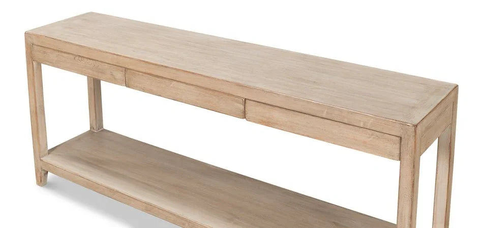 Anton Wooden Rectangular Console Table - LOOMLAN - Sarreid - Console Tables