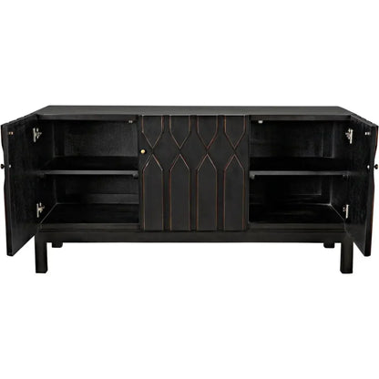 Anubis Black 3 Door Sideboard - LOOMLAN - Noir - Sideboards