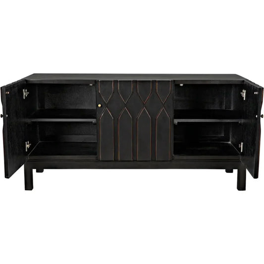 Anubis Black 3 Door Sideboard - LOOMLAN - Noir - Sideboards