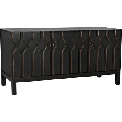 Anubis Black 3 Door Sideboard - LOOMLAN - Noir - Sideboards
