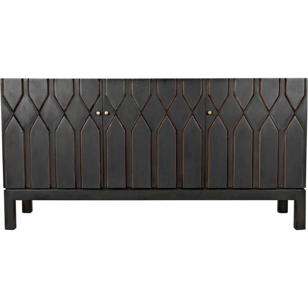 Anubis Black 3 Door Sideboard - LOOMLAN - Noir - Sideboards