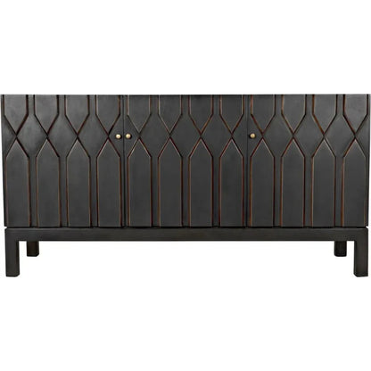 Anubis Black 3 Door Sideboard - LOOMLAN - Noir - Sideboards