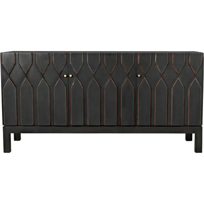 Anubis Black 3 Door Sideboard - LOOMLAN - Noir - Sideboards