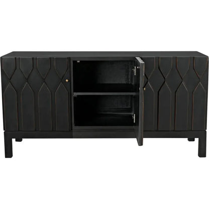 Anubis Black 3 Door Sideboard - LOOMLAN - Noir - Sideboards