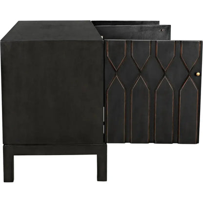 Anubis Black 3 Door Sideboard - LOOMLAN - Noir - Sideboards