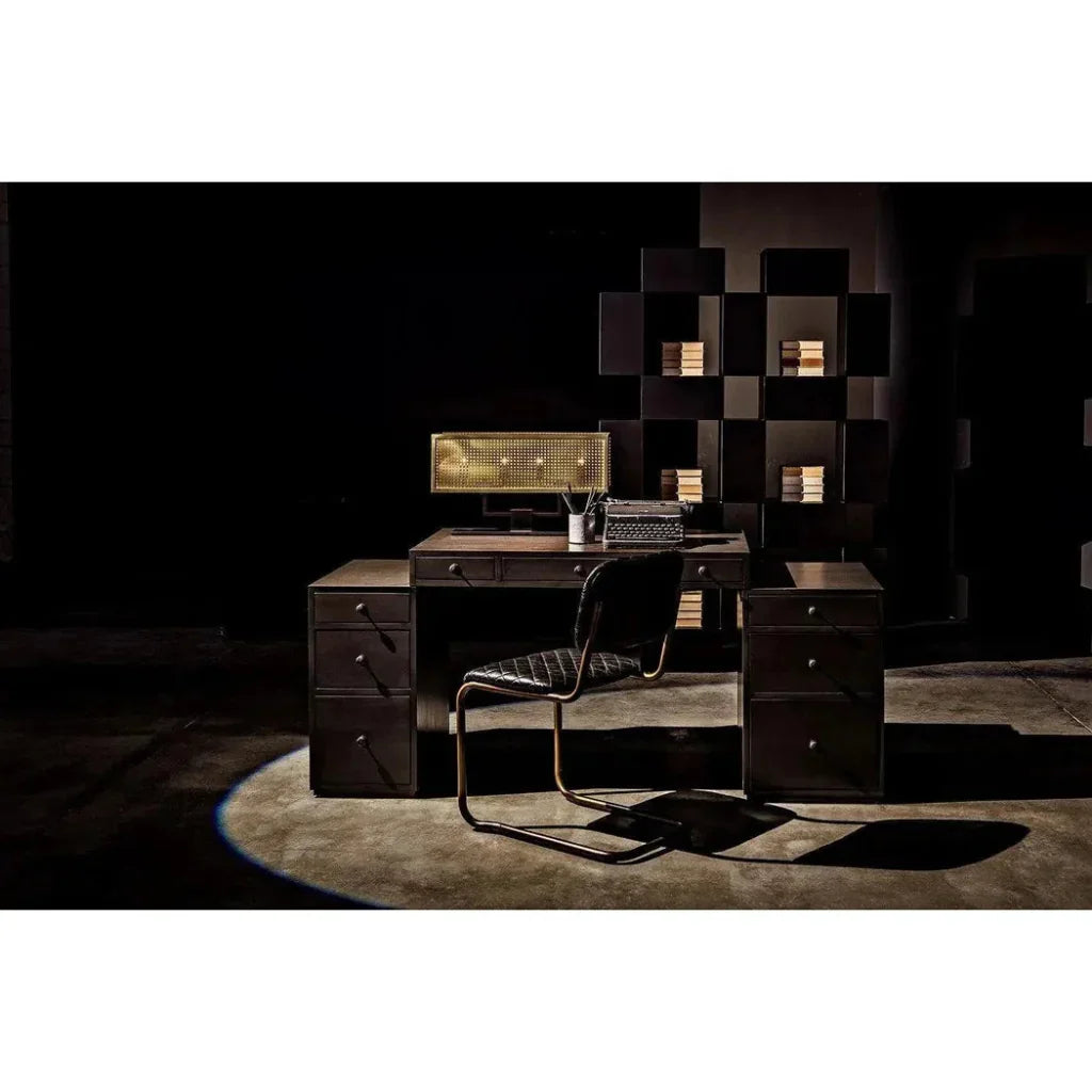 Apollo Metal Table Lamp With Brass Finish - LOOMLAN - Noir - Table Lamps