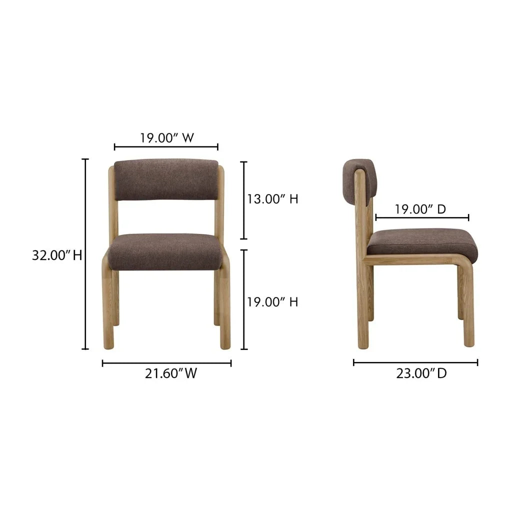 April Wooden Frame Dining Chair (Set Of 2) - LOOMLAN - Moe's Home - Dining Chairs