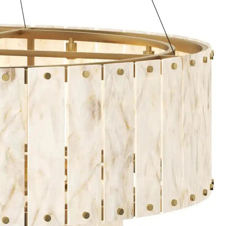 Apsara Cream Alabaster Chandelier - LOOMLAN - SUNPAN - Chandeliers