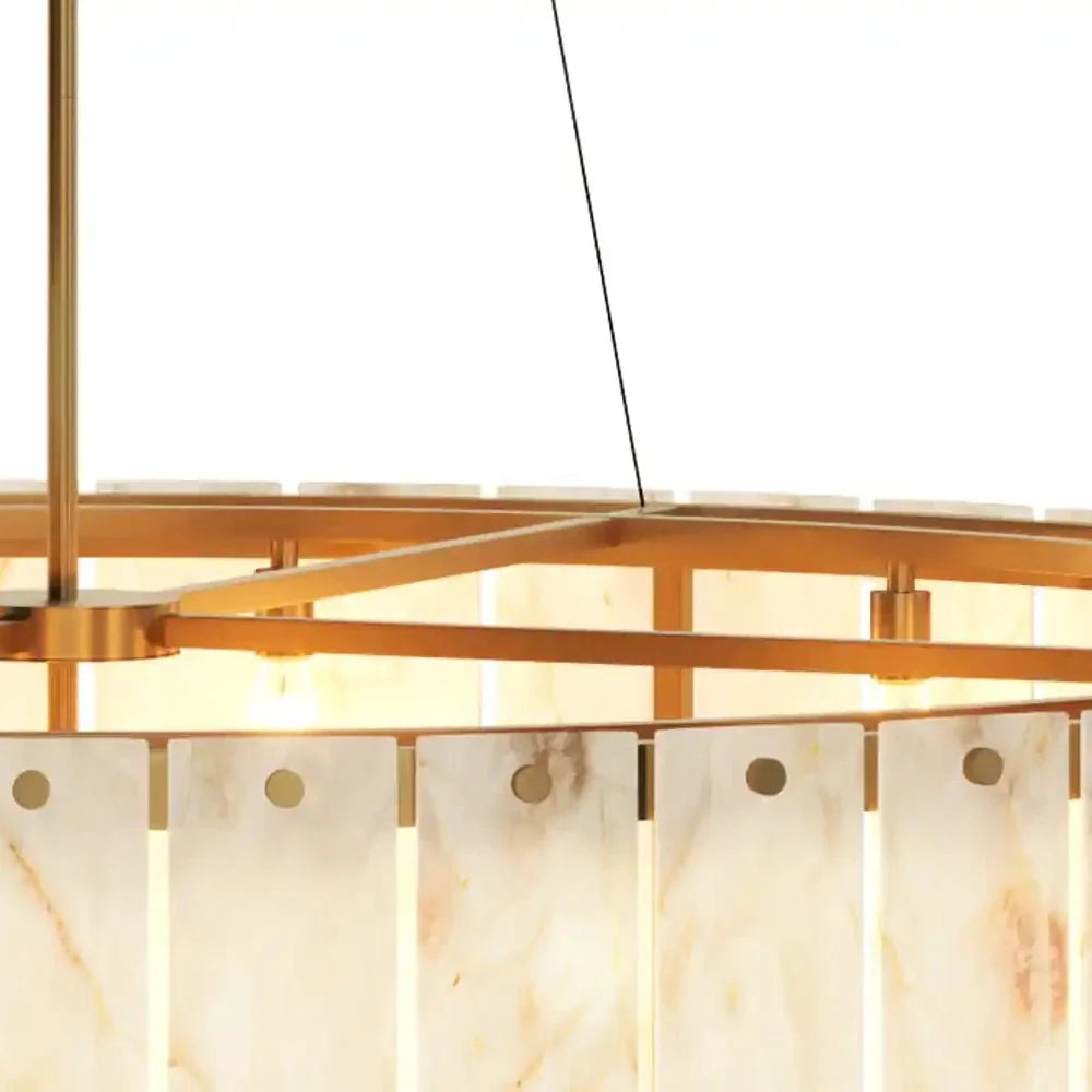 Apsara Cream Alabaster Chandelier - LOOMLAN - SUNPAN - Chandeliers