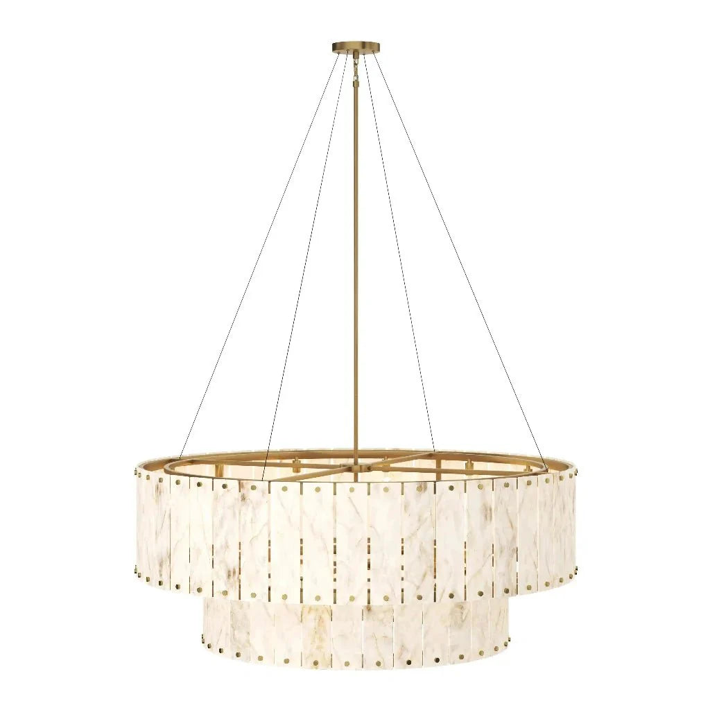 Apsara Cream Alabaster Chandelier - LOOMLAN - SUNPAN - Chandeliers