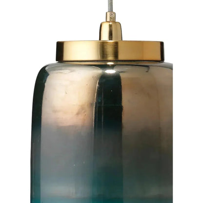 Aqua Dark Blue Glass Vapor Pendant - LOOMLAN - Jamie Young - Pendants