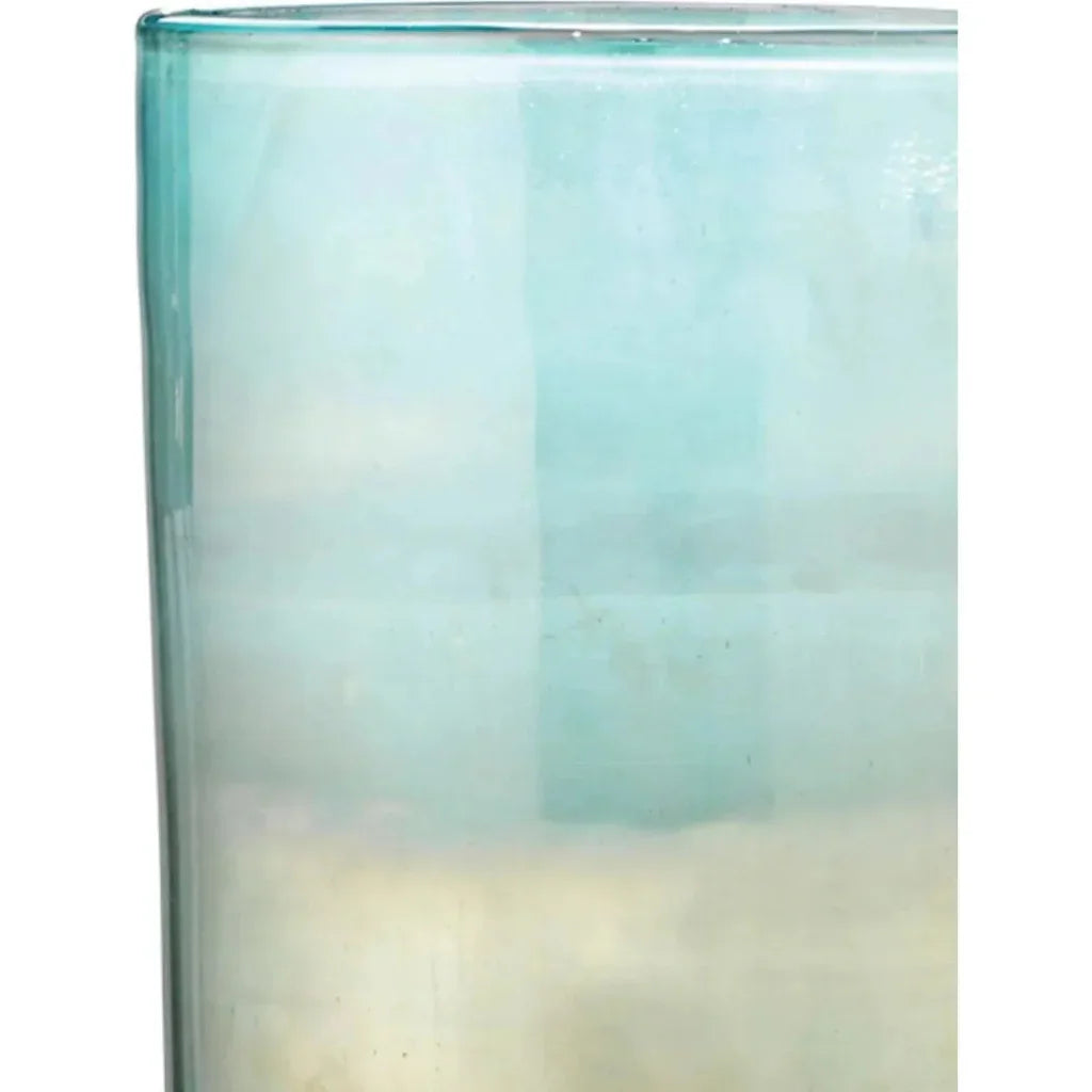 Aqua Two Tone Glass Vapor Vase 20" - LOOMLAN - Jamie Young - Vases & Jars