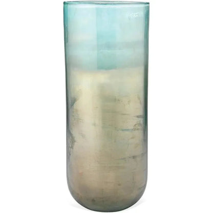 Aqua Two Tone Glass Vapor Vase 20" - LOOMLAN - Jamie Young - Vases & Jars