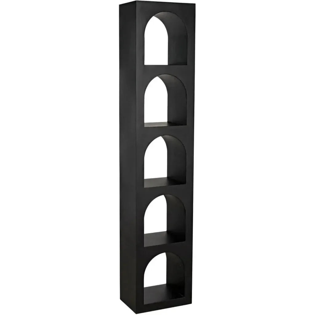 Aqueduct Black Metal Etagere-Etageres-Noir-Tall-LOOMLAN