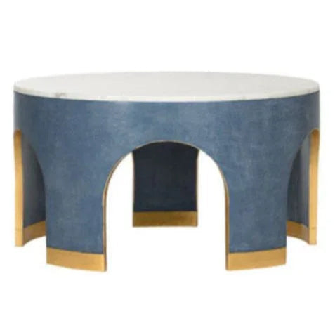 Aqueduct Marble Top Round Cocktail Table - LOOMLAN - Chelsea House - Coffee Tables