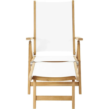 Aquitania Teak Outdoor Folding Deck Chair-Outdoor Cabanas & Loungers-HiTeak-LOOMLAN