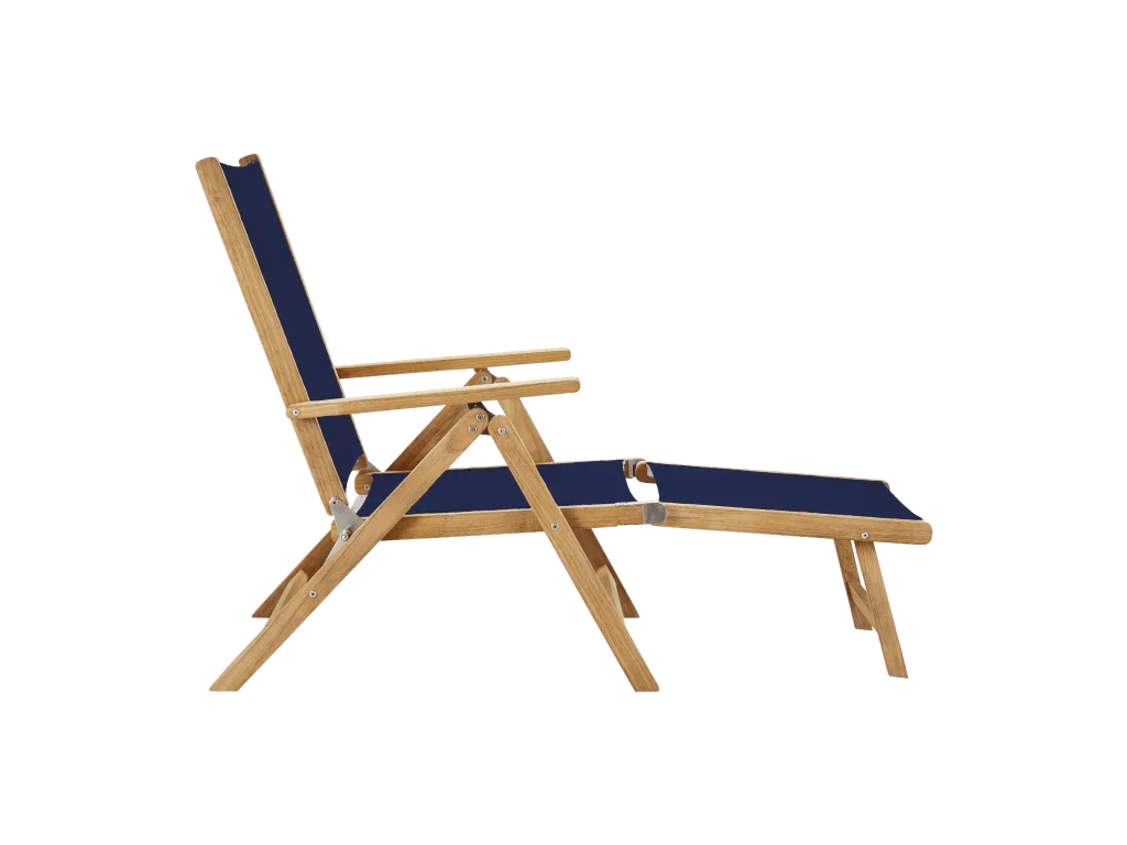 Aquitania Teak Patio Folding Lounge Deck Chair-Outdoor Lounge Chairs-HiTeak-LOOMLAN