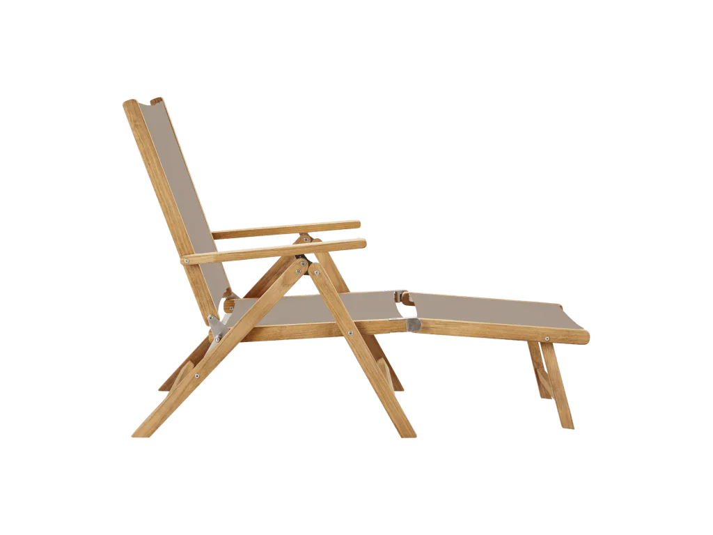 Aquitania Teak Patio Folding Lounge Deck Chair-Outdoor Lounge Chairs-HiTeak-LOOMLAN