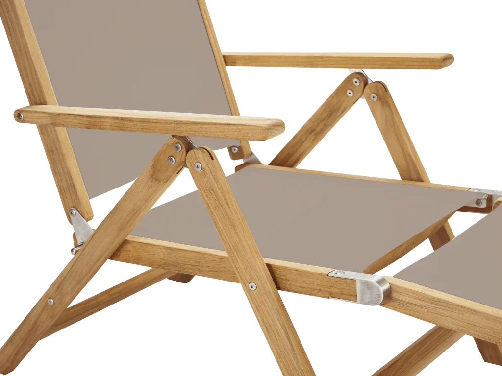 Aquitania Teak Patio Folding Lounge Deck Chair-Outdoor Lounge Chairs-HiTeak-LOOMLAN