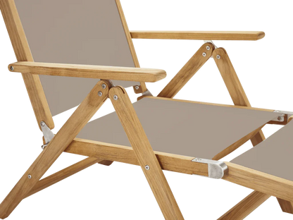 Aquitania Teak Patio Folding Lounge Deck Chair-Outdoor Lounge Chairs-HiTeak-LOOMLAN
