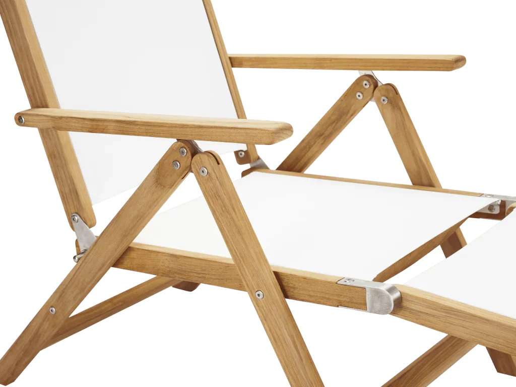 Aquitania Teak Patio Folding Lounge Deck Chair-Outdoor Lounge Chairs-HiTeak-LOOMLAN