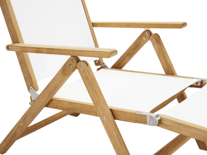 Aquitania Teak Patio Folding Lounge Deck Chair-Outdoor Lounge Chairs-HiTeak-LOOMLAN