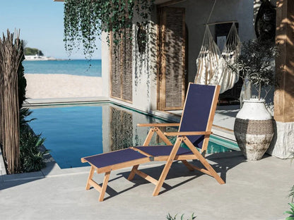 Aquitania Teak Patio Folding Lounge Deck Chair-Outdoor Lounge Chairs-HiTeak-LOOMLAN