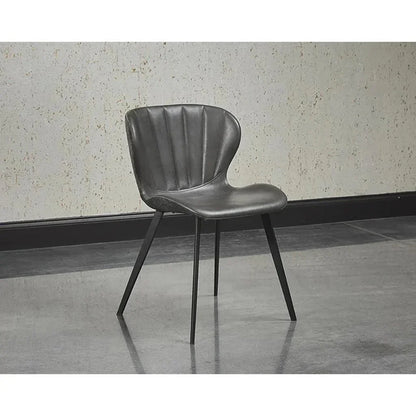 Arabella Leather Armless Dining Chair - LOOMLAN - SUNPAN - Dining Chairs