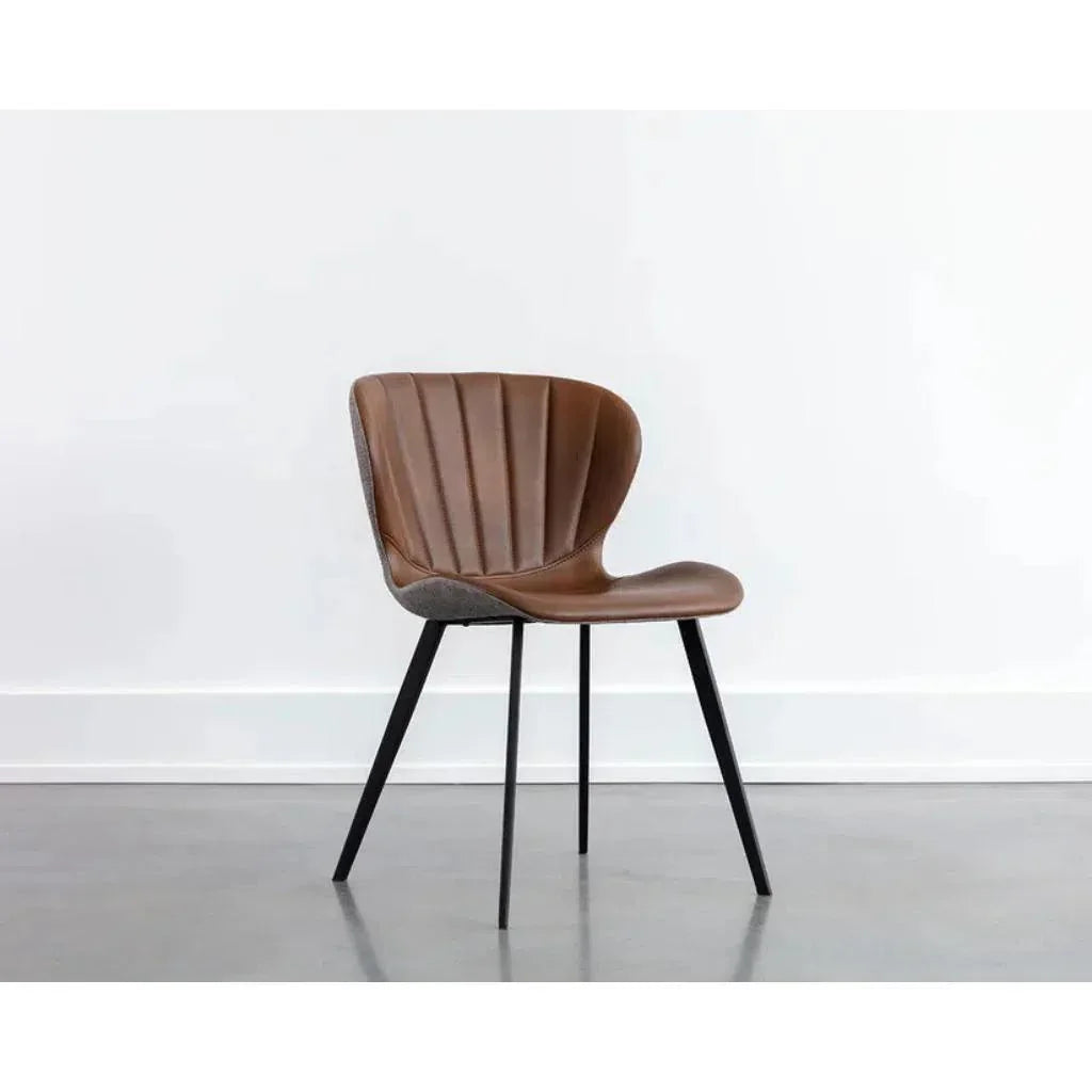 Arabella Leather Armless Dining Chair - LOOMLAN - SUNPAN - Dining Chairs