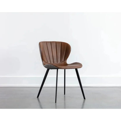 Arabella Leather Armless Dining Chair - LOOMLAN - SUNPAN - Dining Chairs