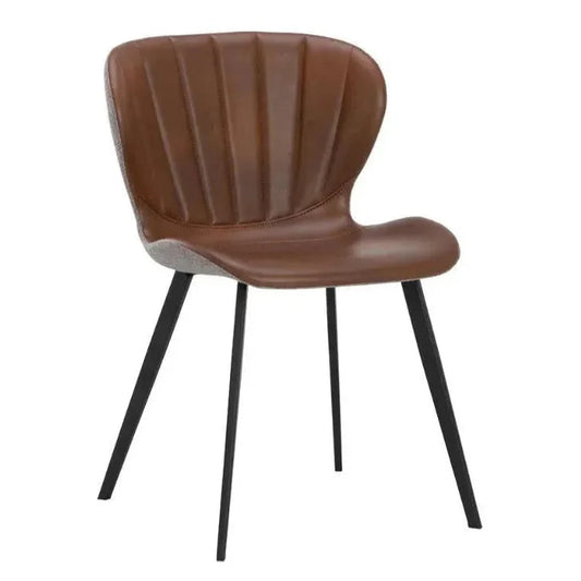 Arabella Leather Armless Dining Chair - LOOMLAN - SUNPAN - Dining Chairs