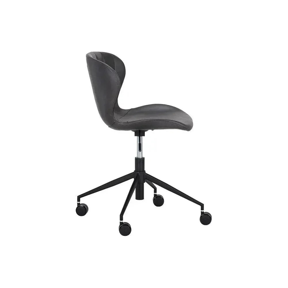 Arabella Leather Armless Office Chair-Office Chairs-SUNPAN-LOOMLAN