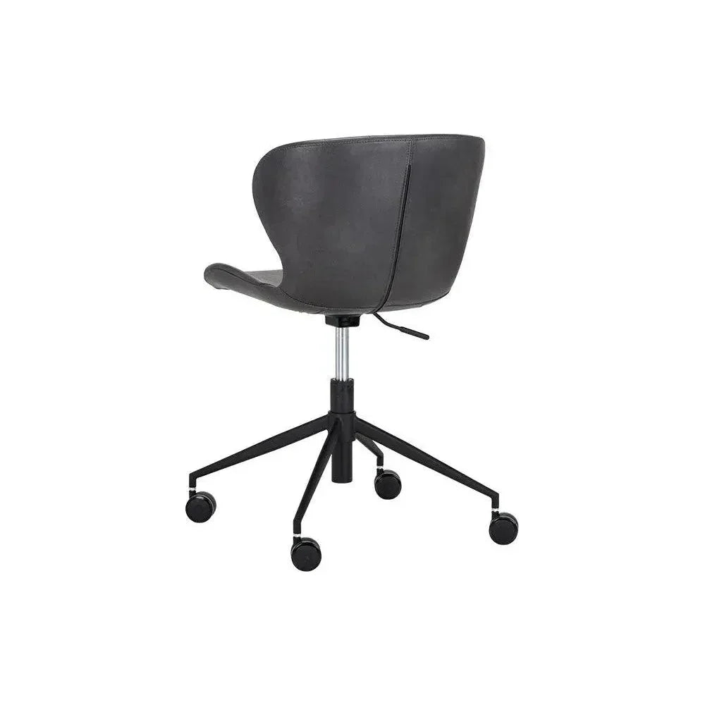 Arabella Leather Armless Office Chair-Office Chairs-SUNPAN-LOOMLAN