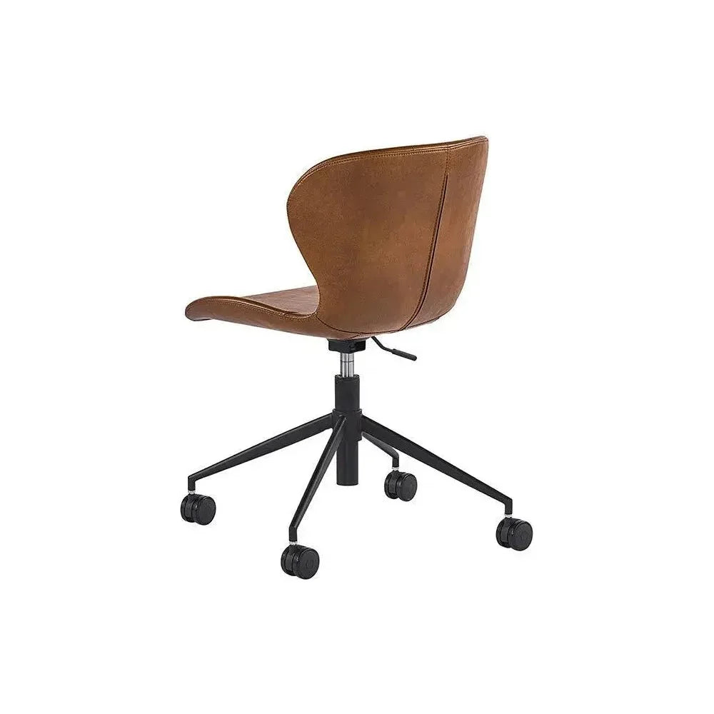 Arabella Leather Armless Office Chair-Office Chairs-SUNPAN-LOOMLAN