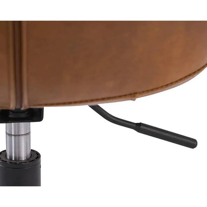 Arabella Leather Armless Office Chair-Office Chairs-SUNPAN-LOOMLAN