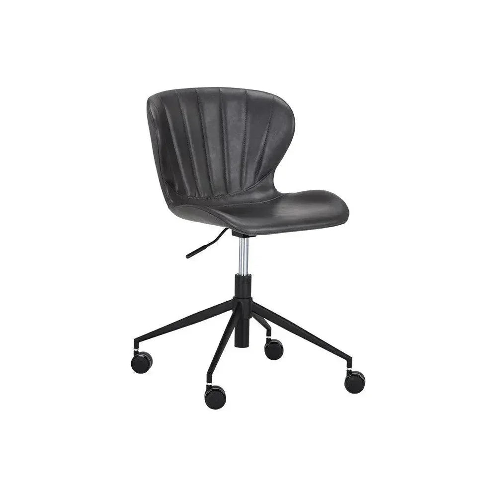 Arabella Leather Armless Office Chair-Office Chairs-SUNPAN-Bravo Portabella-LOOMLAN