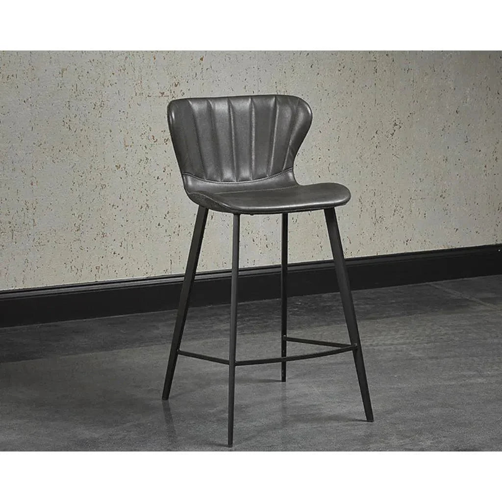 Arabella Leather Counter Stool - LOOMLAN - SUNPAN - Counter Stools