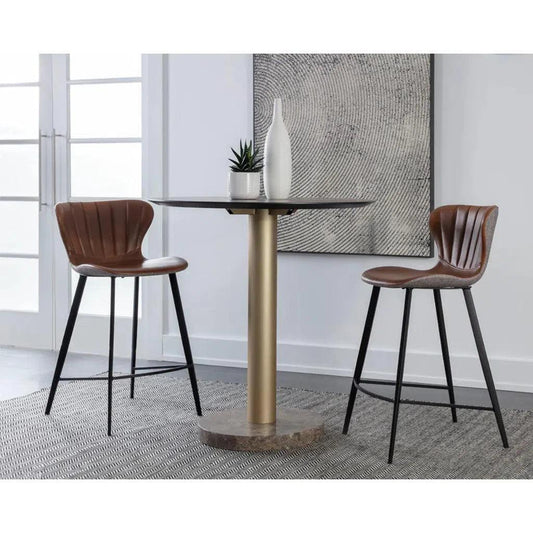Arabella Leather Counter Stool - LOOMLAN - SUNPAN - Counter Stools