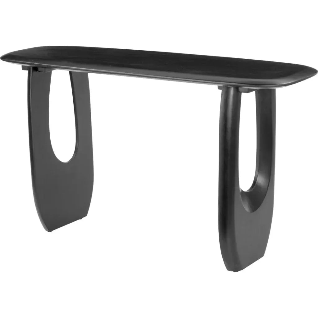 Arasan Wood Black Geometric Console Table - LOOMLAN - Zuo Modern - Console Tables