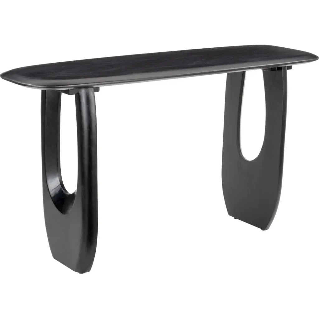 Arasan Wood Black Geometric Console Table - LOOMLAN - Zuo Modern - Console Tables