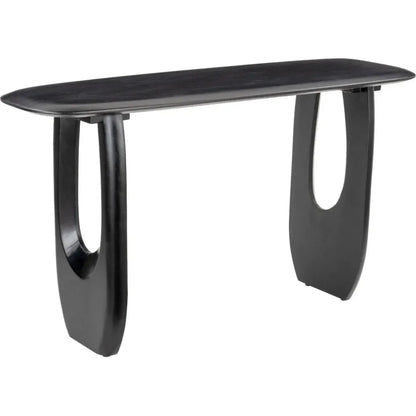 Arasan Wood Black Geometric Console Table - LOOMLAN - Zuo Modern - Console Tables