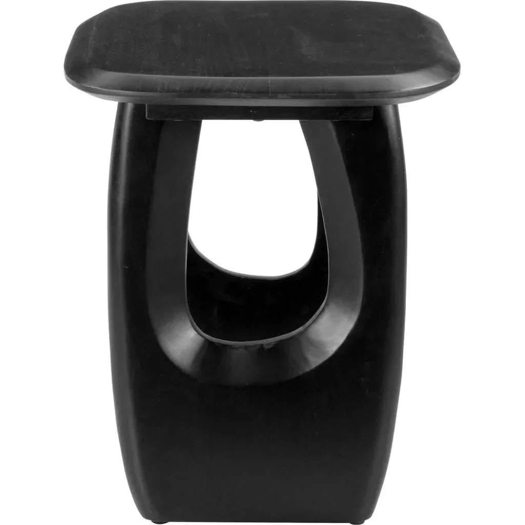 Arasan Wood Black Rectangular Accent Table - LOOMLAN - Zuo Modern - Side Tables