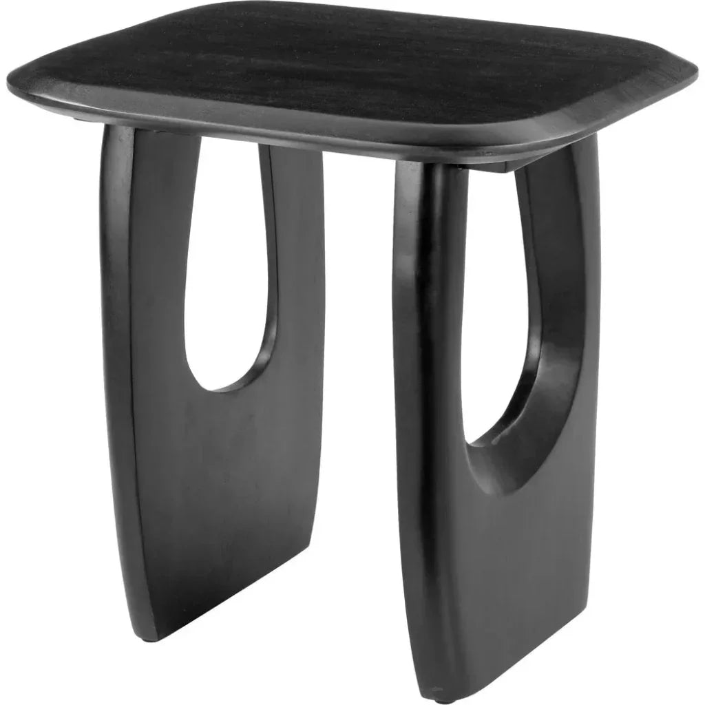 Arasan Wood Black Rectangular Accent Table - LOOMLAN - Zuo Modern - Side Tables